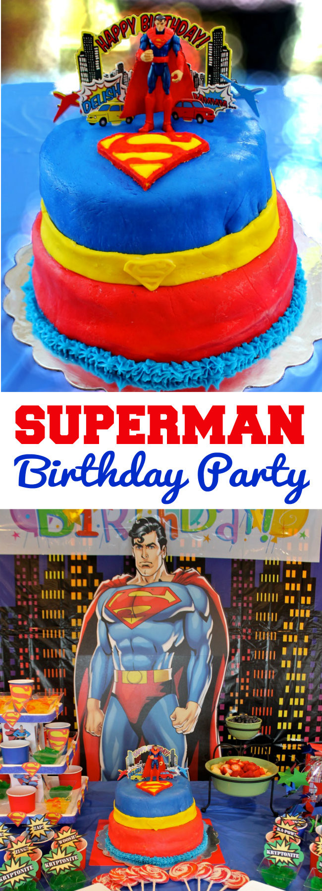 Superman Birthday Party Supplies
 Superman Birthday Party Happy and Blessed Home