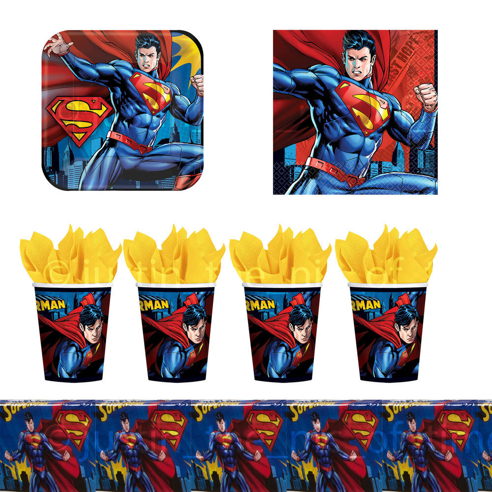 Superman Birthday Party Supplies
 DC ics SUPERMAN Superhero Supplies Boys Birthday Party