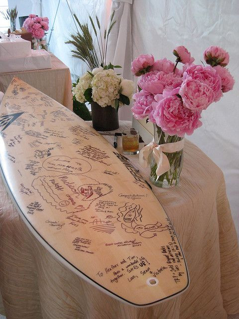 Surfboard Wedding Guest Book
 Surfboard Guestbook