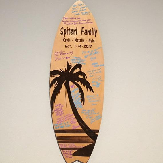 Surfboard Wedding Guest Book
 Wedding Guest book Sign Alternate Guestbook Surfboard