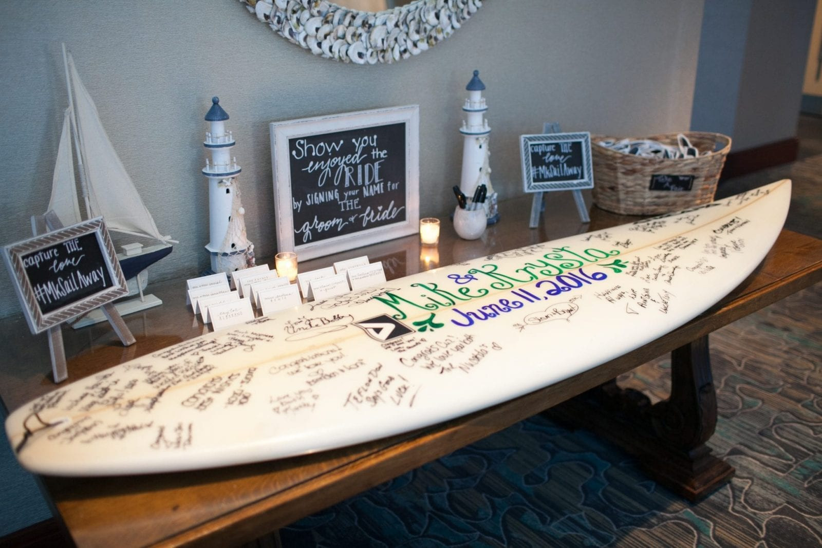 Surfboard Wedding Guest Book
 Trendy Wedding Guest Book Alternatives The Crescent