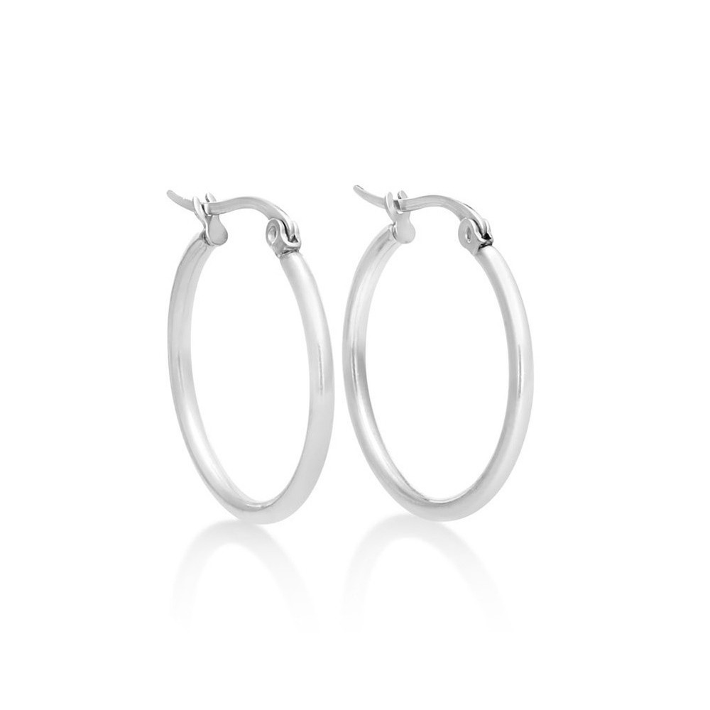 Surgical Stainless Steel Earrings
 Classic Round Women Hoop Earrings Surgical Stainless Steel