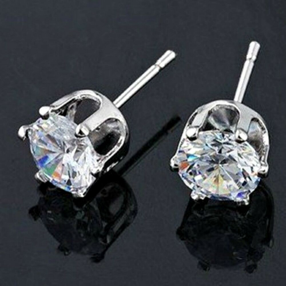 Surgical Stainless Steel Earrings
 316L Surgical Stainless Steel ROUND CZ STUD EARRINGS – 3