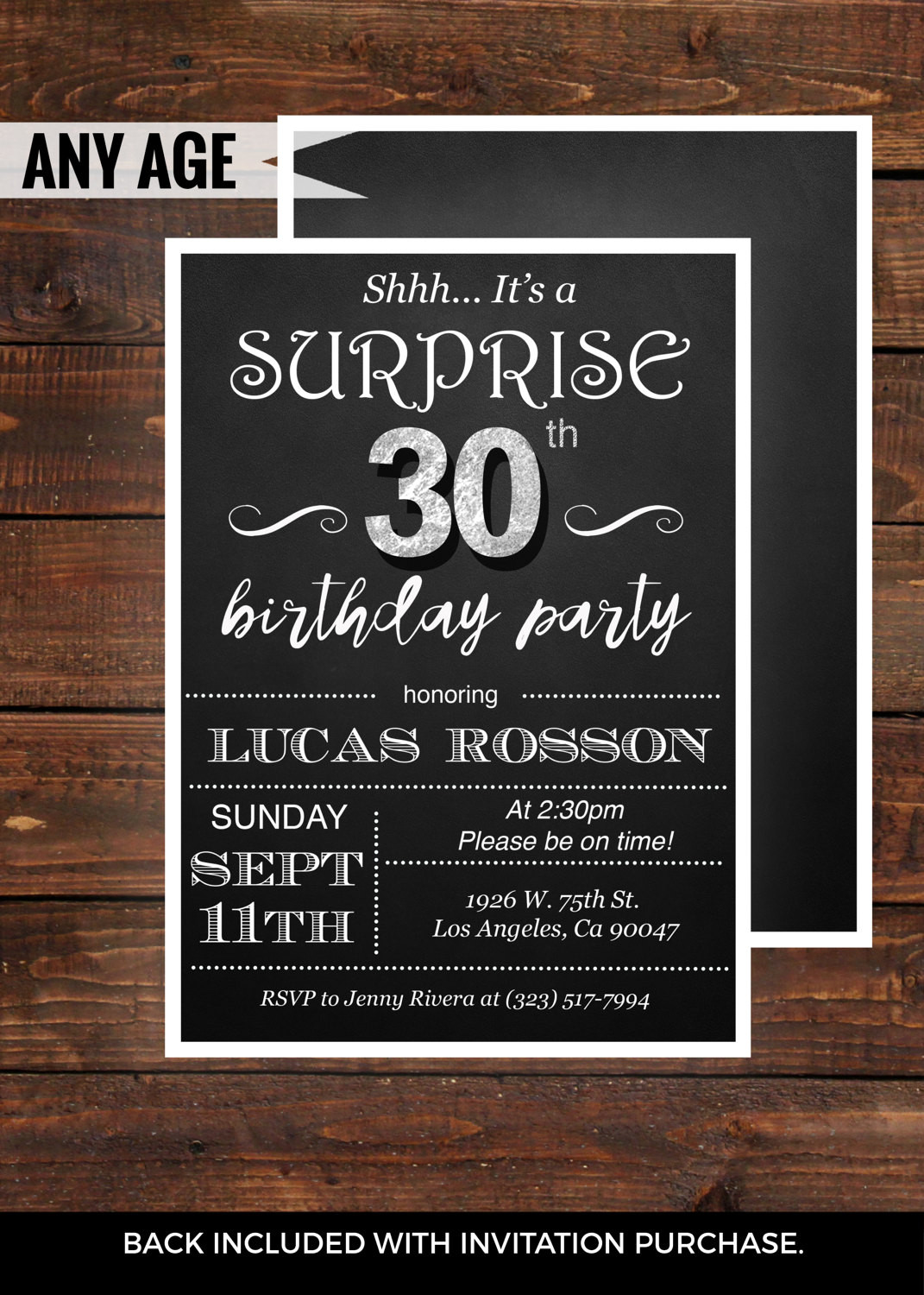 Surprise 30th Birthday Invitations For Him
 Surprise 30th birthday invitations for him by