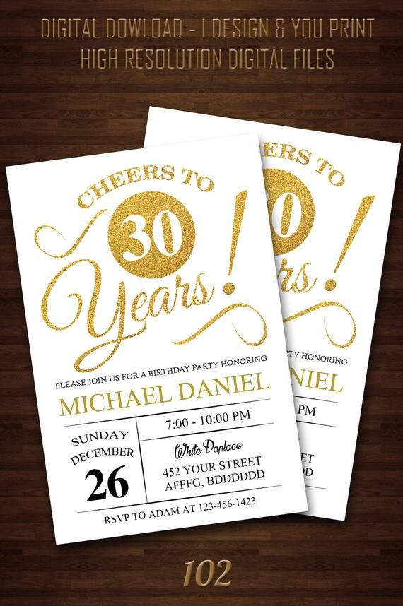 Surprise 30th Birthday Invitations For Him
 Surprise 30th birthday invitations for him 30th Birthday