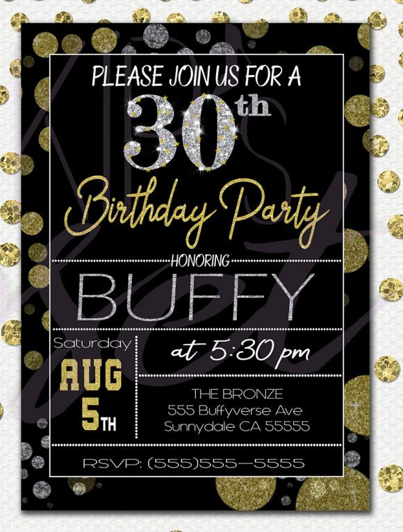 Surprise 30th Birthday Invitations For Him
 Surprise 30th Birthday Invitations for Him or Her – Mens