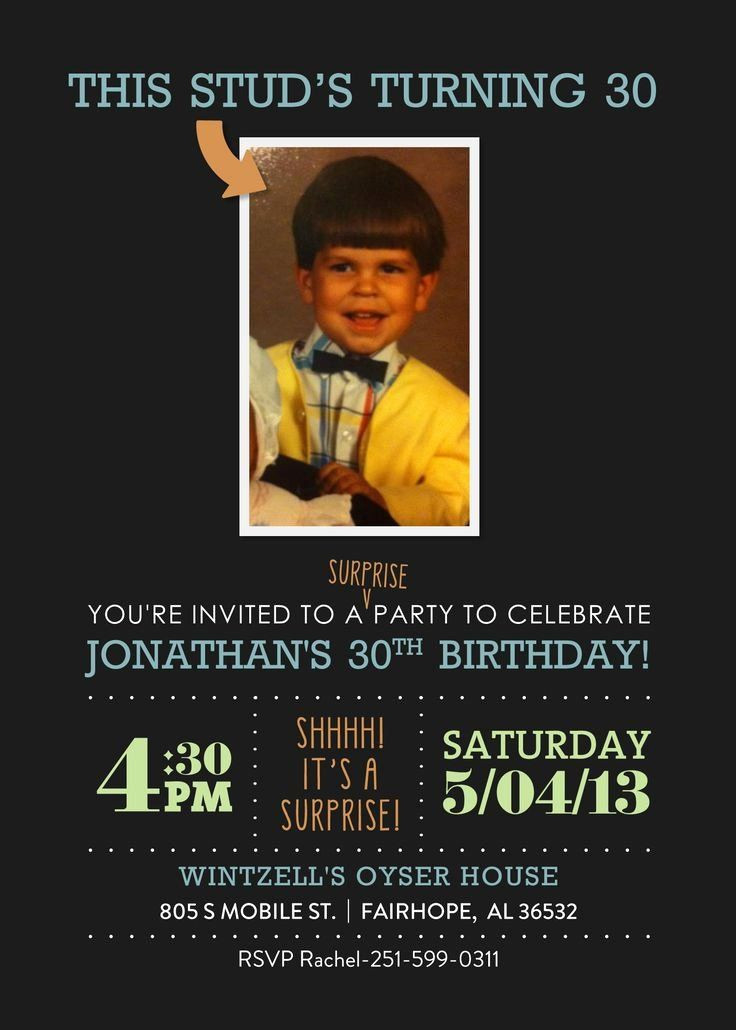 Surprise 30th Birthday Invitations For Him
 30th Birthday Invitations for Him Lovely Surprise 30th