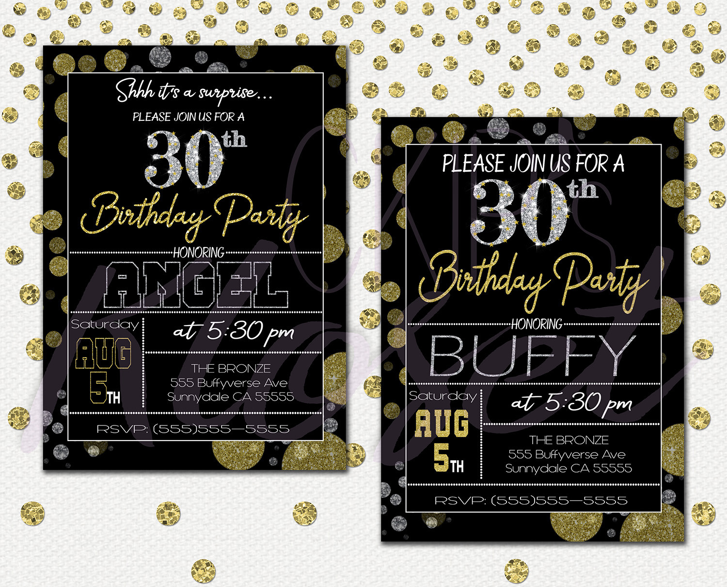 Surprise 30th Birthday Invitations For Him
 Surprise 30th Birthday Invitations for Him or Her – Mens