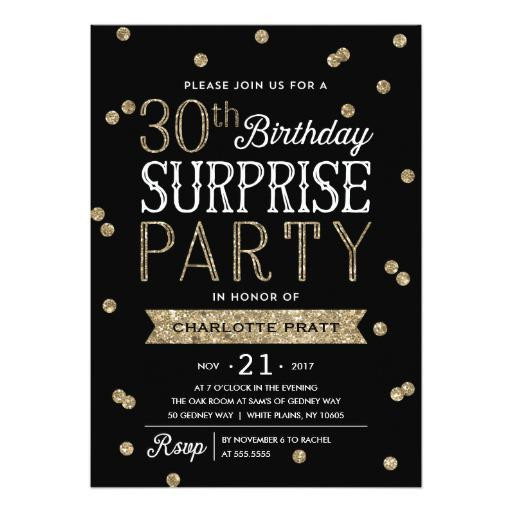 Surprise 30th Birthday Invitations For Him
 20 Interesting 30th Birthday Invitations Themes Wording