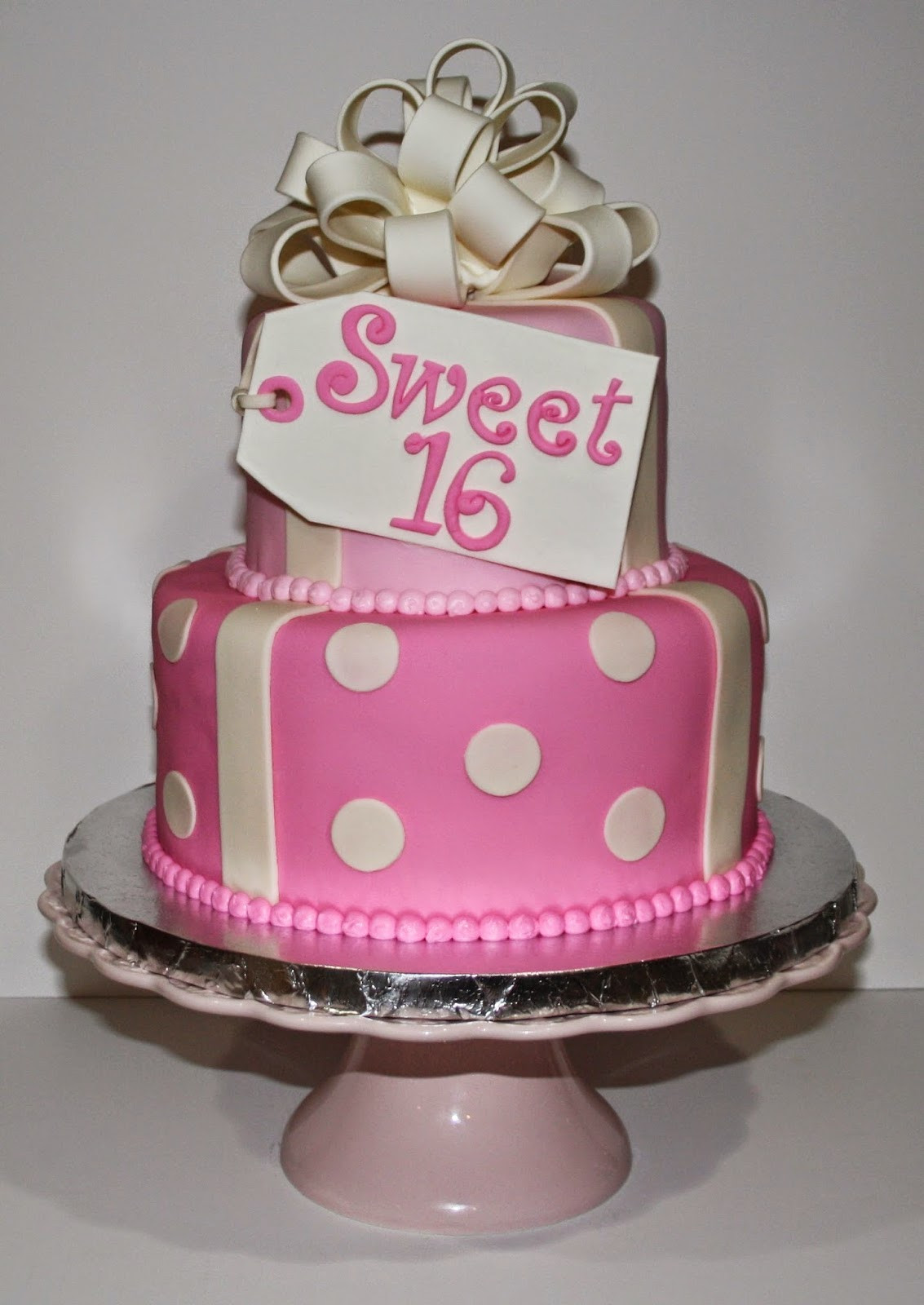Sweet 16 Birthday Cake
 Jacqueline s Sweet Shop Sweet 16 Birthday Cake and Cupcakes