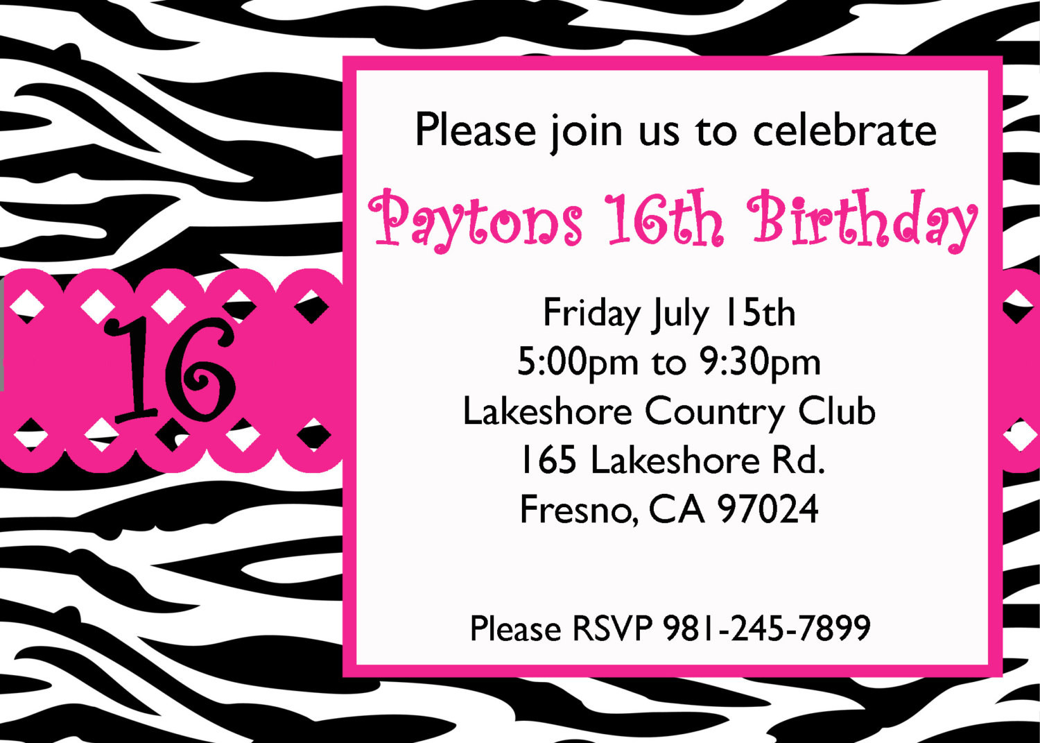 Sweet 16 Birthday Invitations Free Printable
 Sweet 16 Birthday Invitations Templates – FREE PRINTABLE