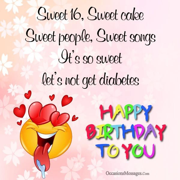 Sweet 16 Birthday Wishes
 Happy 16th Birthday Wishes Sweet Sixteen Birthday Messages
