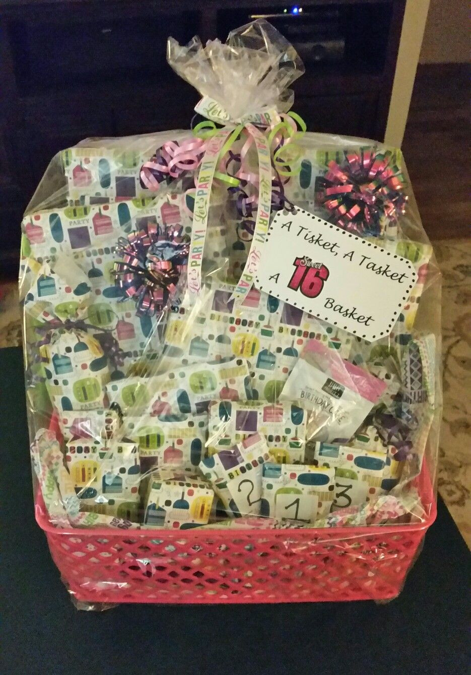 Sweet 16 Gift Ideas Girls
 A Tisket A Tasket A Sweet 16 Basket Filled with 16