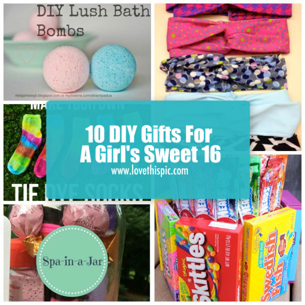 Sweet 16 Gift Ideas Girls
 10 DIY Gifts For A Girl s Sweet 16