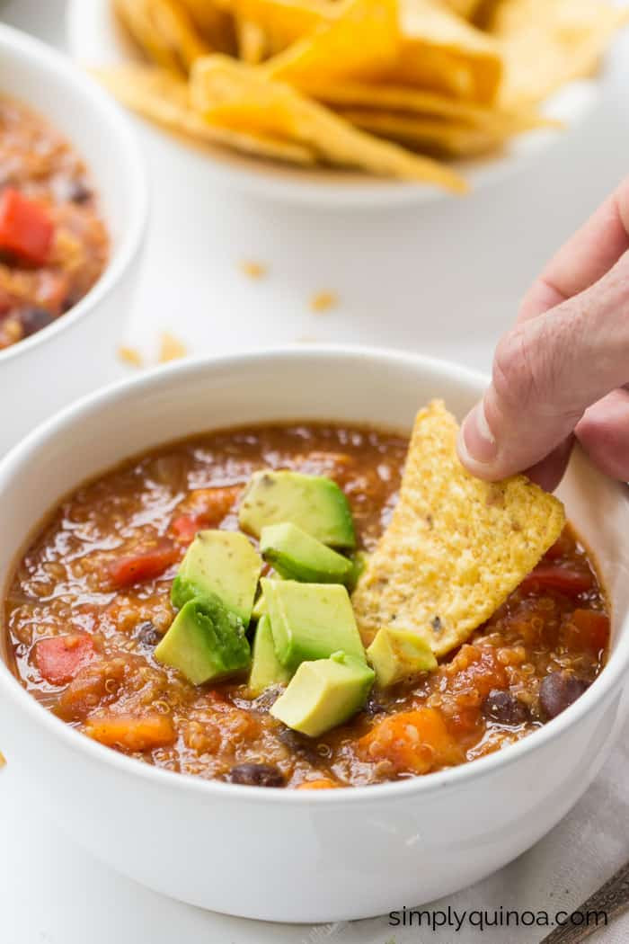 Sweet Potato Black Bean Quinoa Chili
 Sweet Potato Black Bean Quinoa Chili Recipe