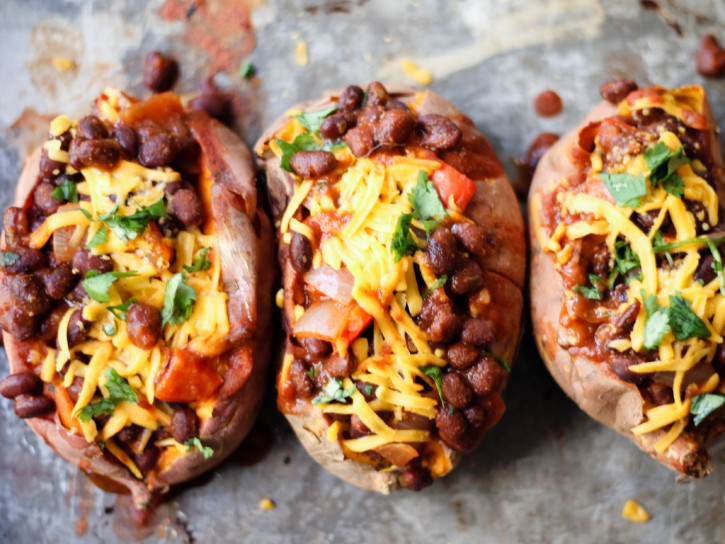 Sweet Potato Vegetarian Recipes
 Ve arian Black Bean Chili Stuffed Sweet Potatoes