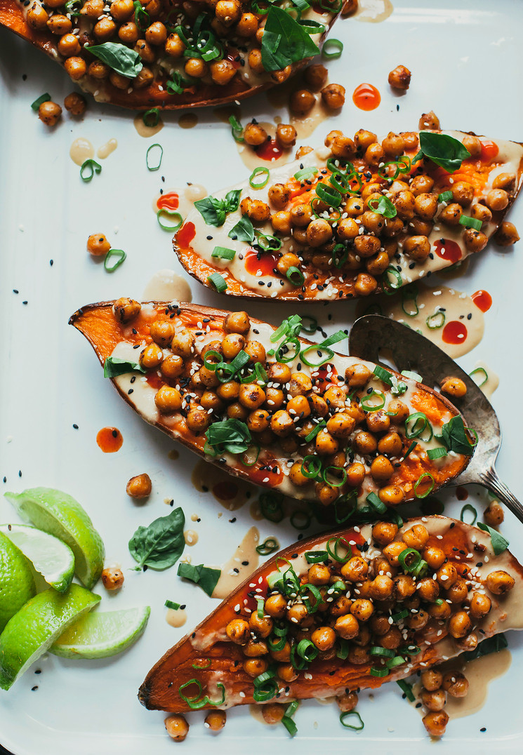 Sweet Potato Vegetarian Recipes
 STUFFED & SAUCED SWEET POTATOES FROM “MINIMALIST BAKER’S