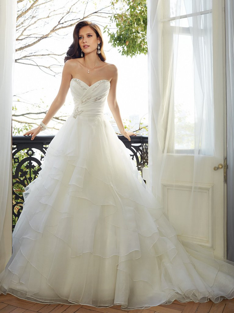 Sweetheart Wedding Gown
 Sophia Tolli Wedding Dress organza strapless sweetheart