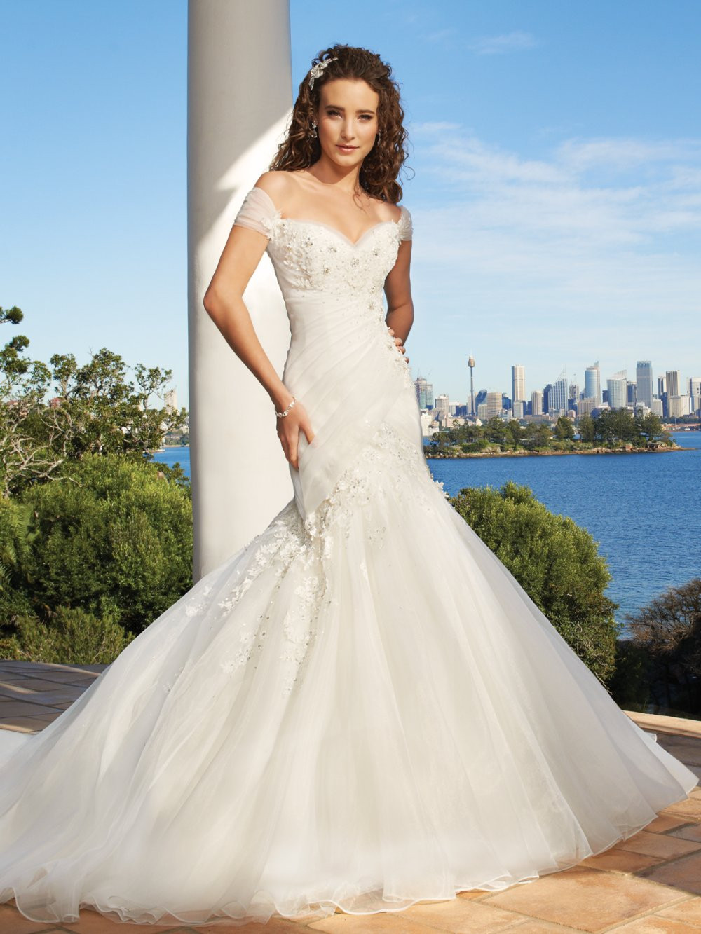 Sweetheart Wedding Gown
 Exclusively modern mermaid gown sweetheart neckline ruched