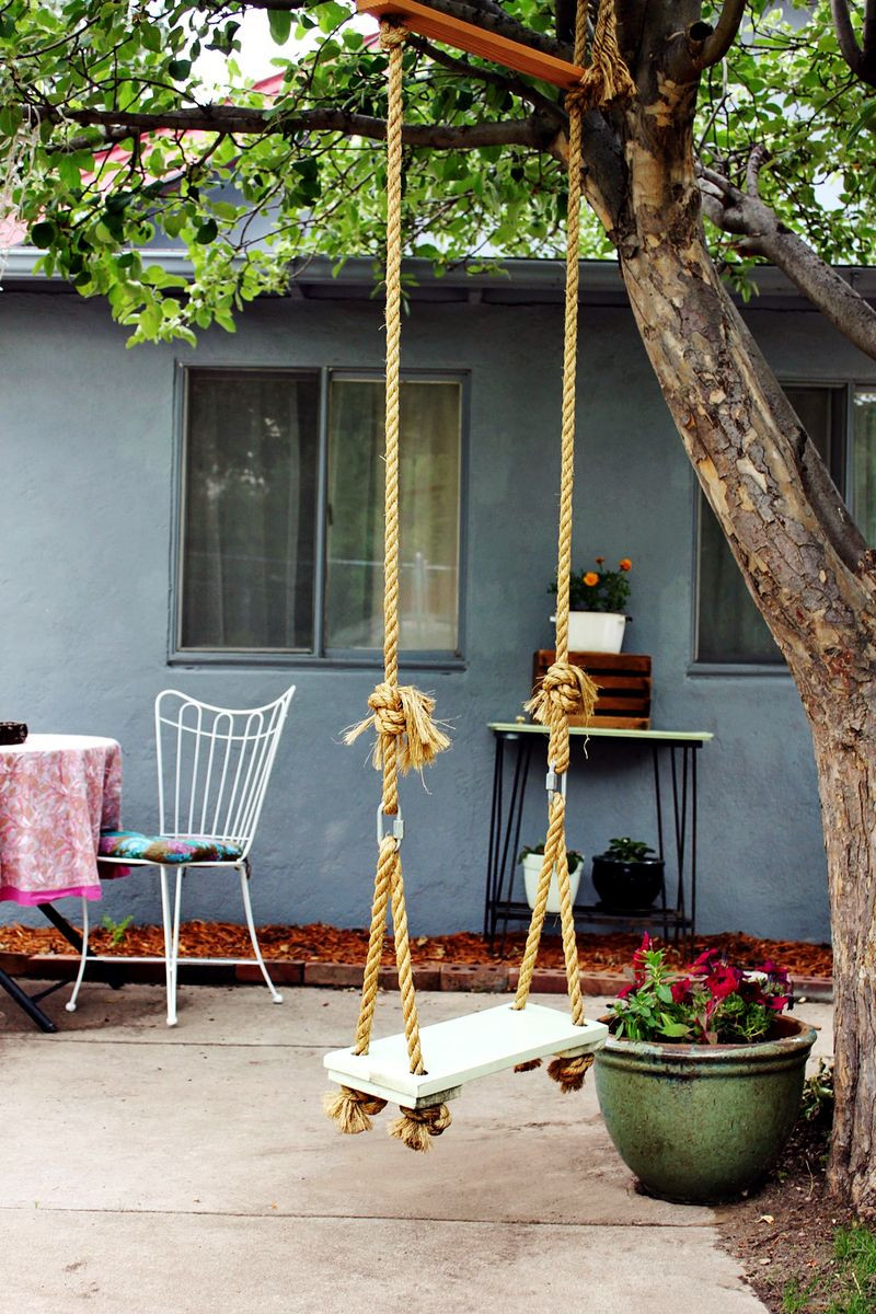 Swings For Trees In Backyard
 Make Your Own Tree Swing – A Beautiful Mess