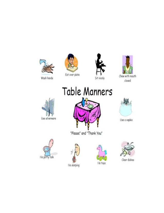 Table Manners For Kids
 Table manners for kids