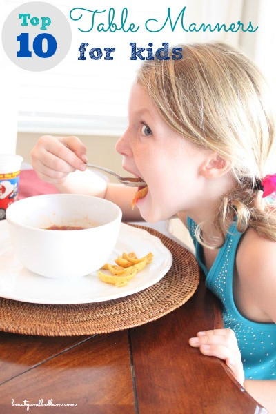 Table Manners For Kids
 Top 10 Table Manners Every Kid Should Know Balancing