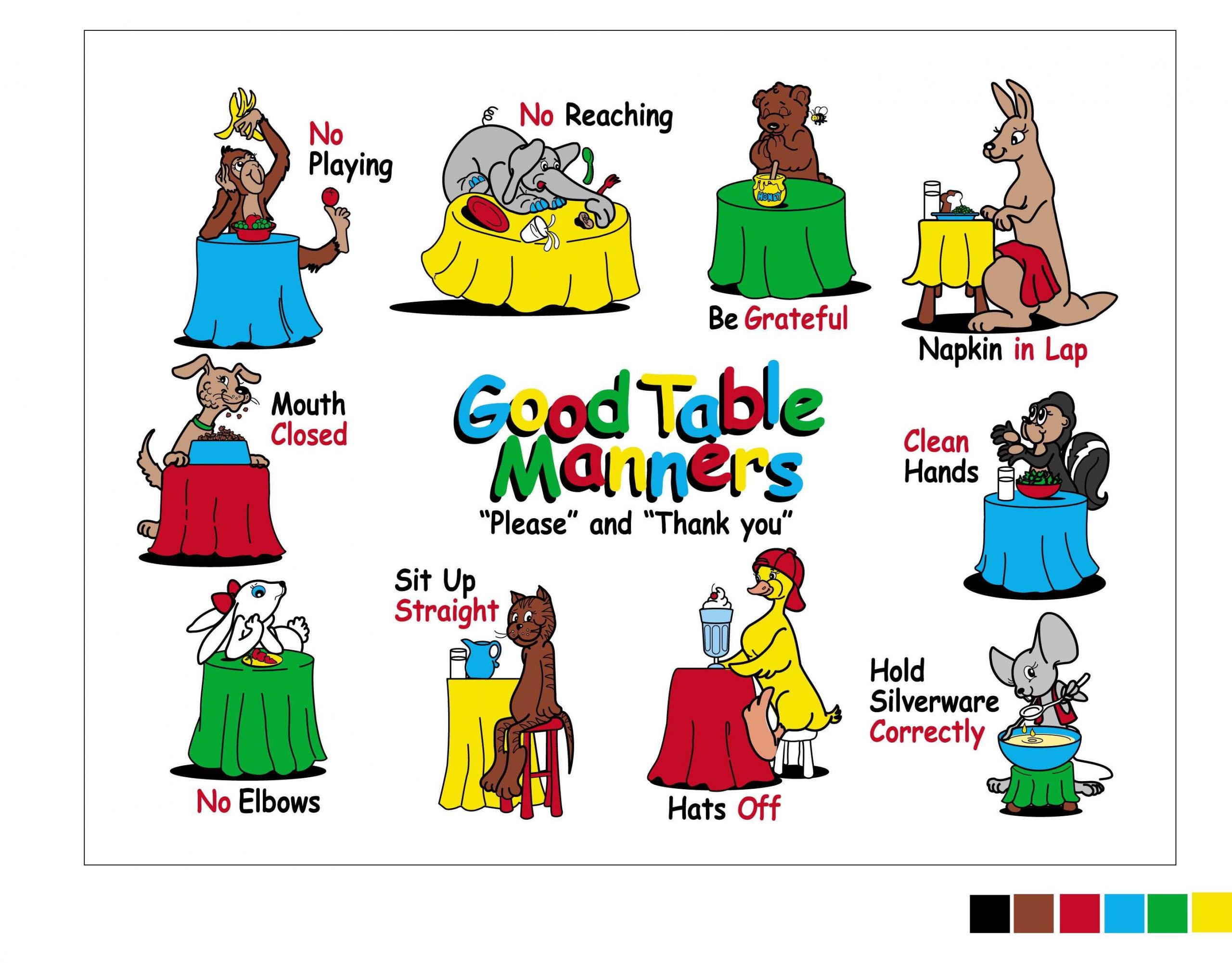 Table Manners For Kids
 Manners for Children Table Manners Mat – The Lett Group