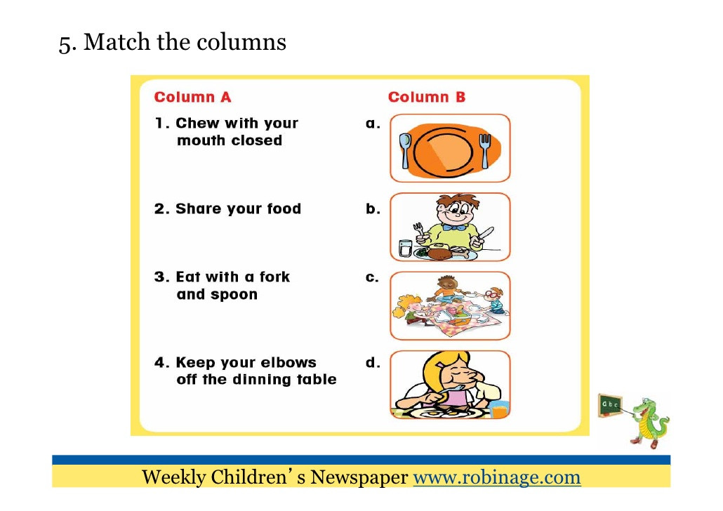 Table Manners For Kids
 Fun Learning for Kids Table Manners