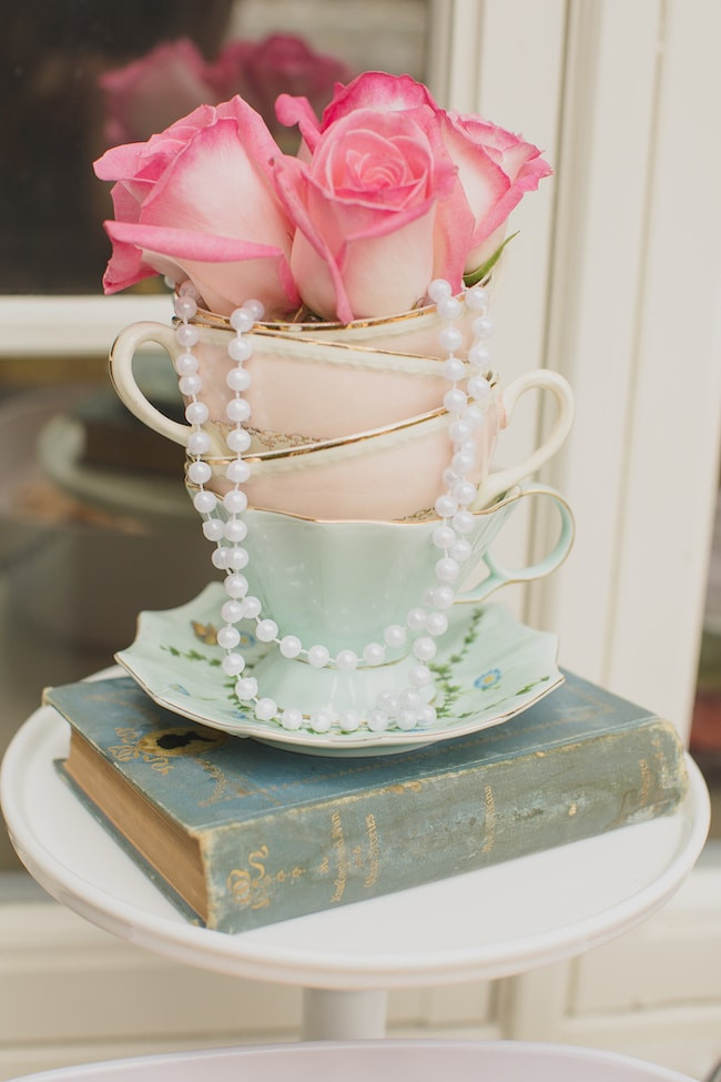 Tea Cup Party Ideas
 Mint and Pink Vintage Tea Party Pretty My Party Party