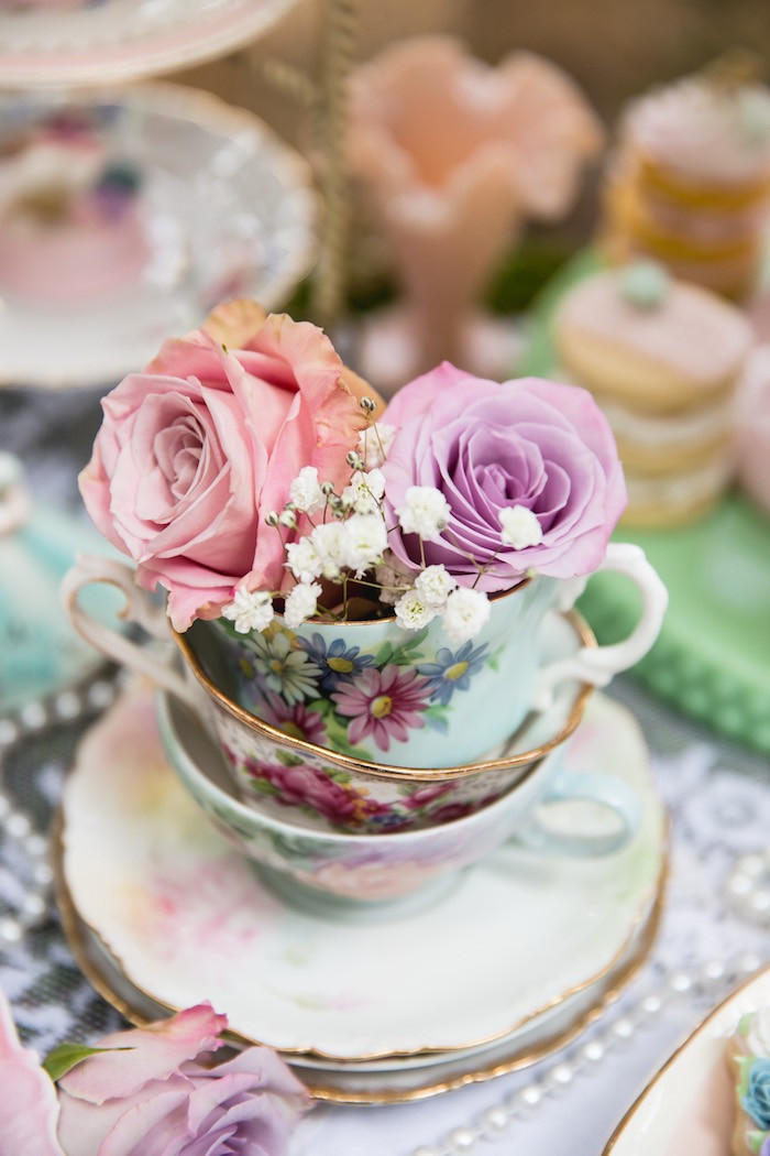 Tea Cup Party Ideas
 Kara s Party Ideas Vintage Tea Party