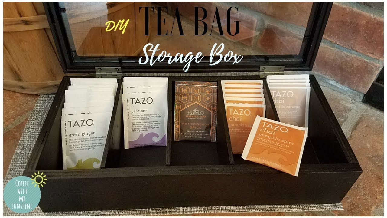 Tea Organizer DIY
 TEA BAG STORAGE BOX Diy WOOD TEA BOX