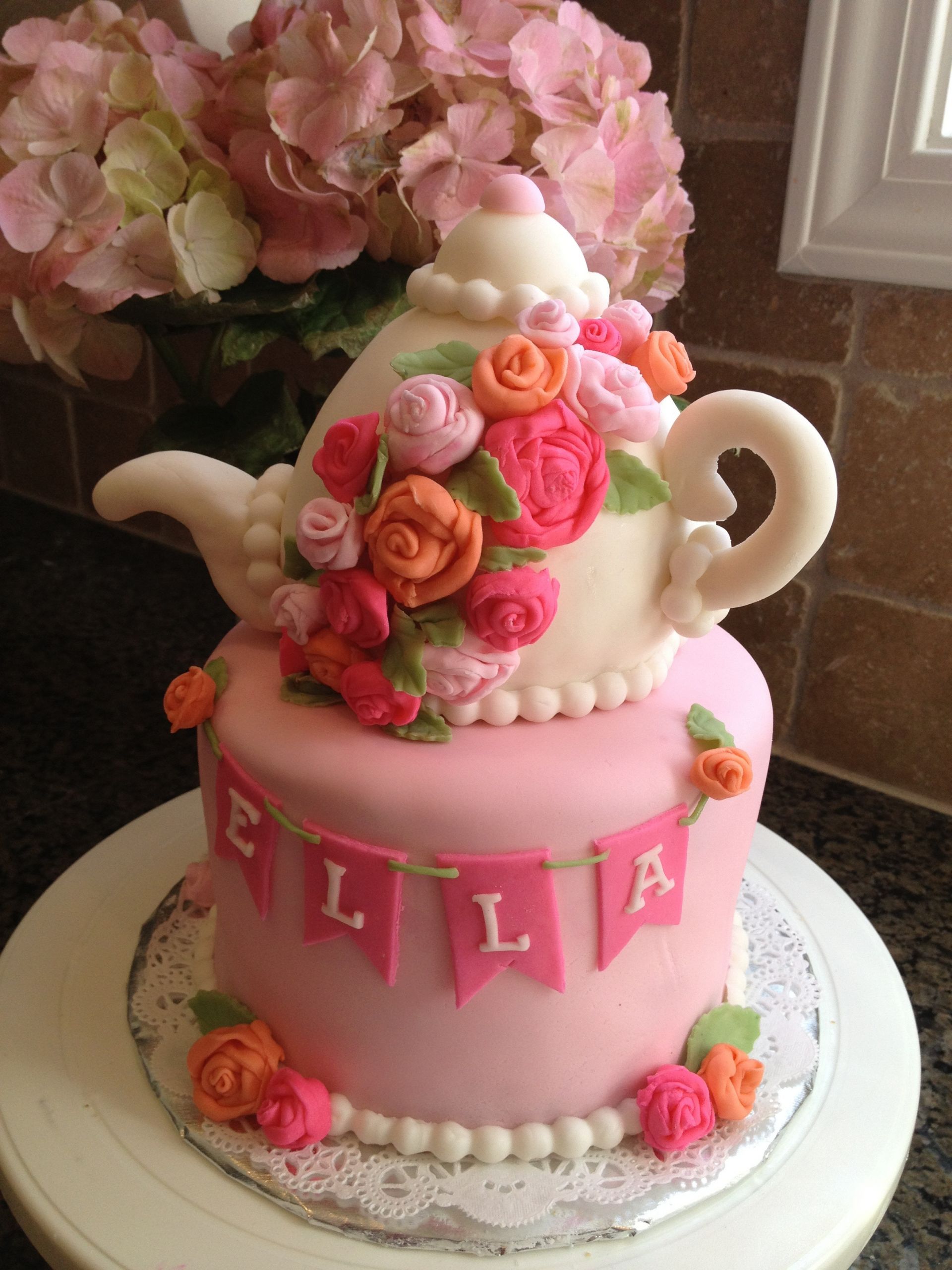 Tea Party Birthday Cake Ideas
 Tea Party Tea Pot Cake