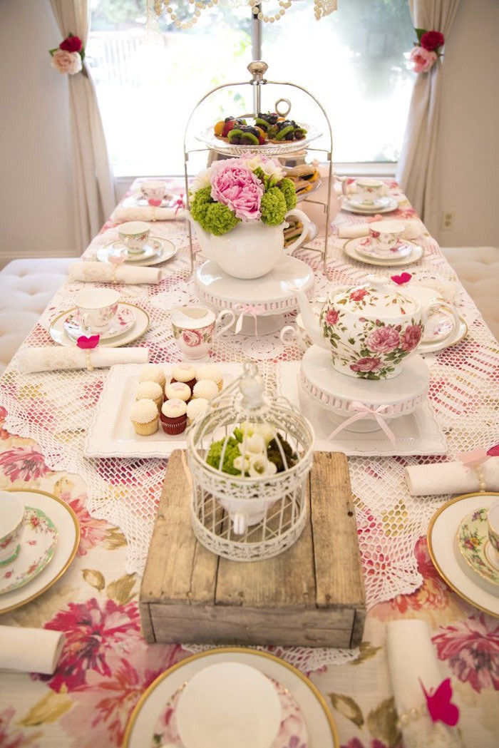 Tea Party Ideas For Adults
 Kara s Party Ideas Colorful Tea Party