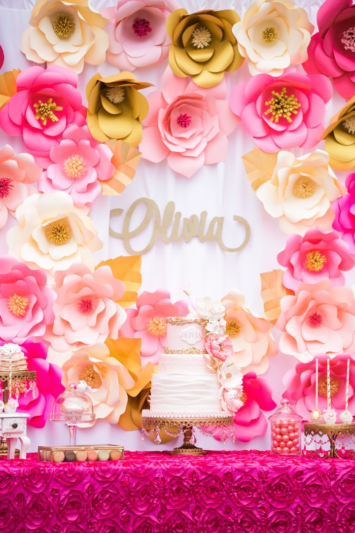 Tea Party Theme Ideas
 Kara s Party Ideas Pink & Gold Garden Tea Party