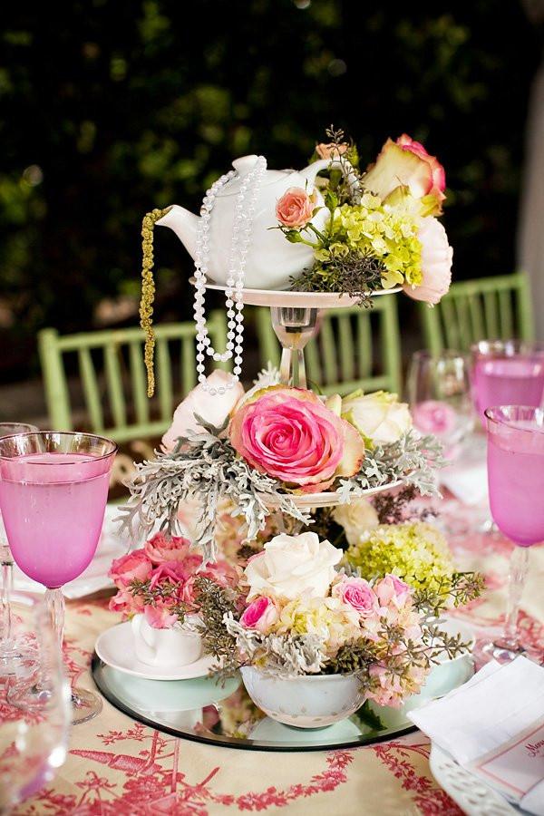 Tea Party Theme Ideas
 Outdoor Vintage Lace Tea Party Bridal Shower Bridal