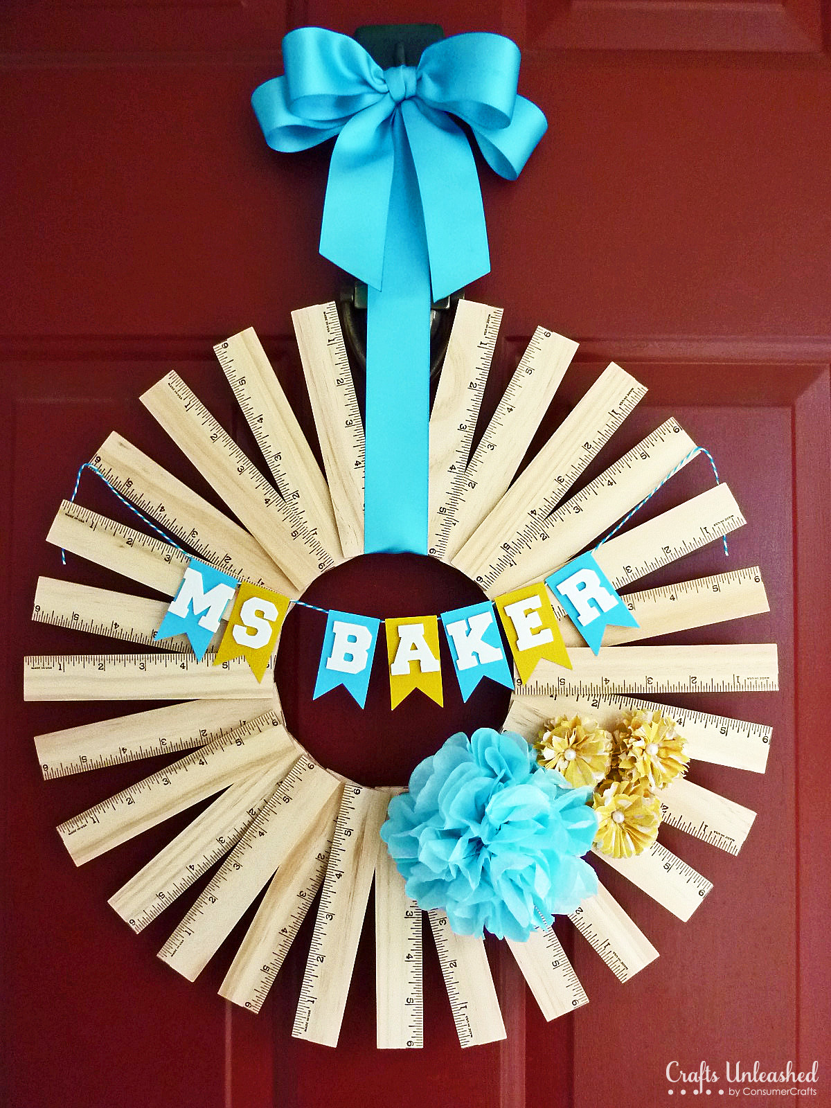 Teacher Gifts For Kids
 Teacher Gift Idea Personalized Ruler Wreath