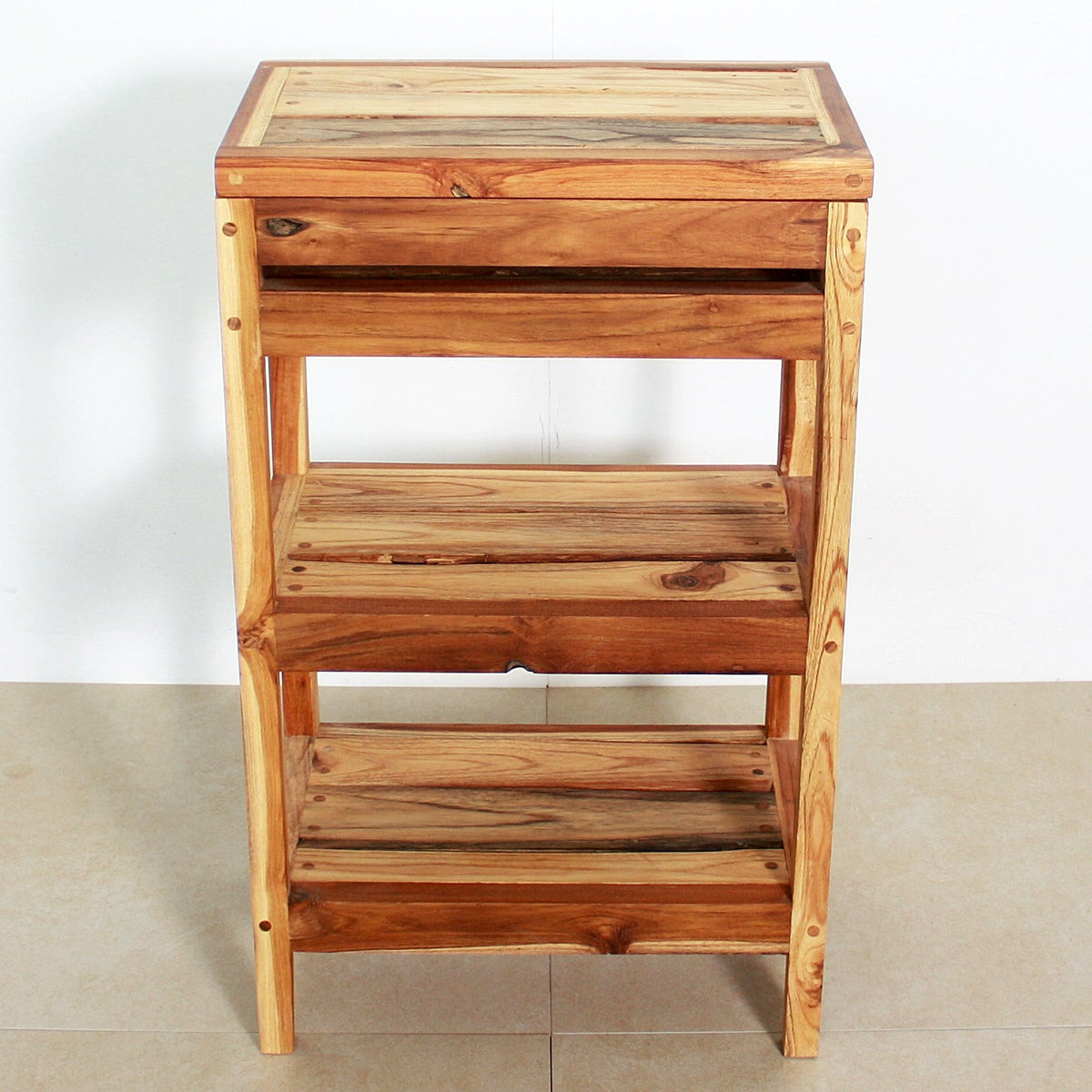 Teak Bathroom Storage
 Teak Storage Shelf 18 W x 11 1 2 D x 30 in H Teak Oil