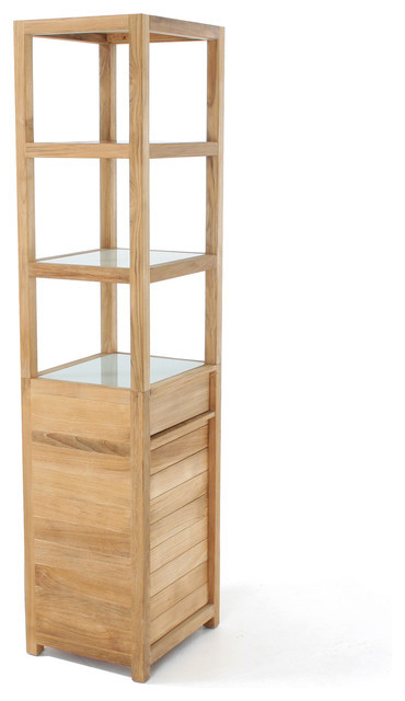 Teak Bathroom Storage
 Pacifica Teak Bathroom Organizer Contemporary Bathroom