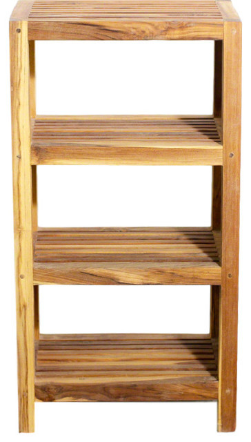 Teak Bathroom Storage
 Tower Storage Farmed Teak Handmade Natural Teak Oil