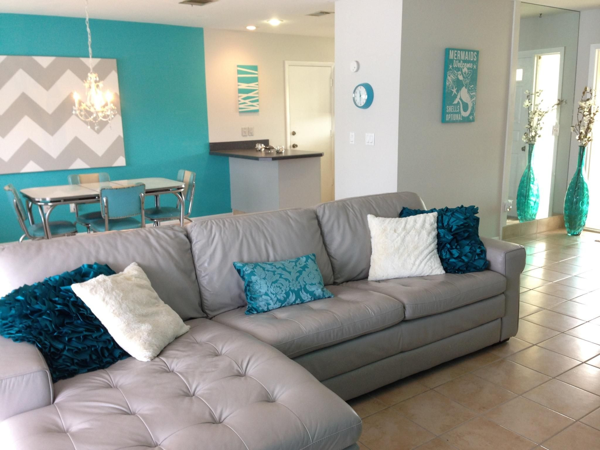 Teal Living Room Ideas
 Teal And Grey Living Room – Modern House