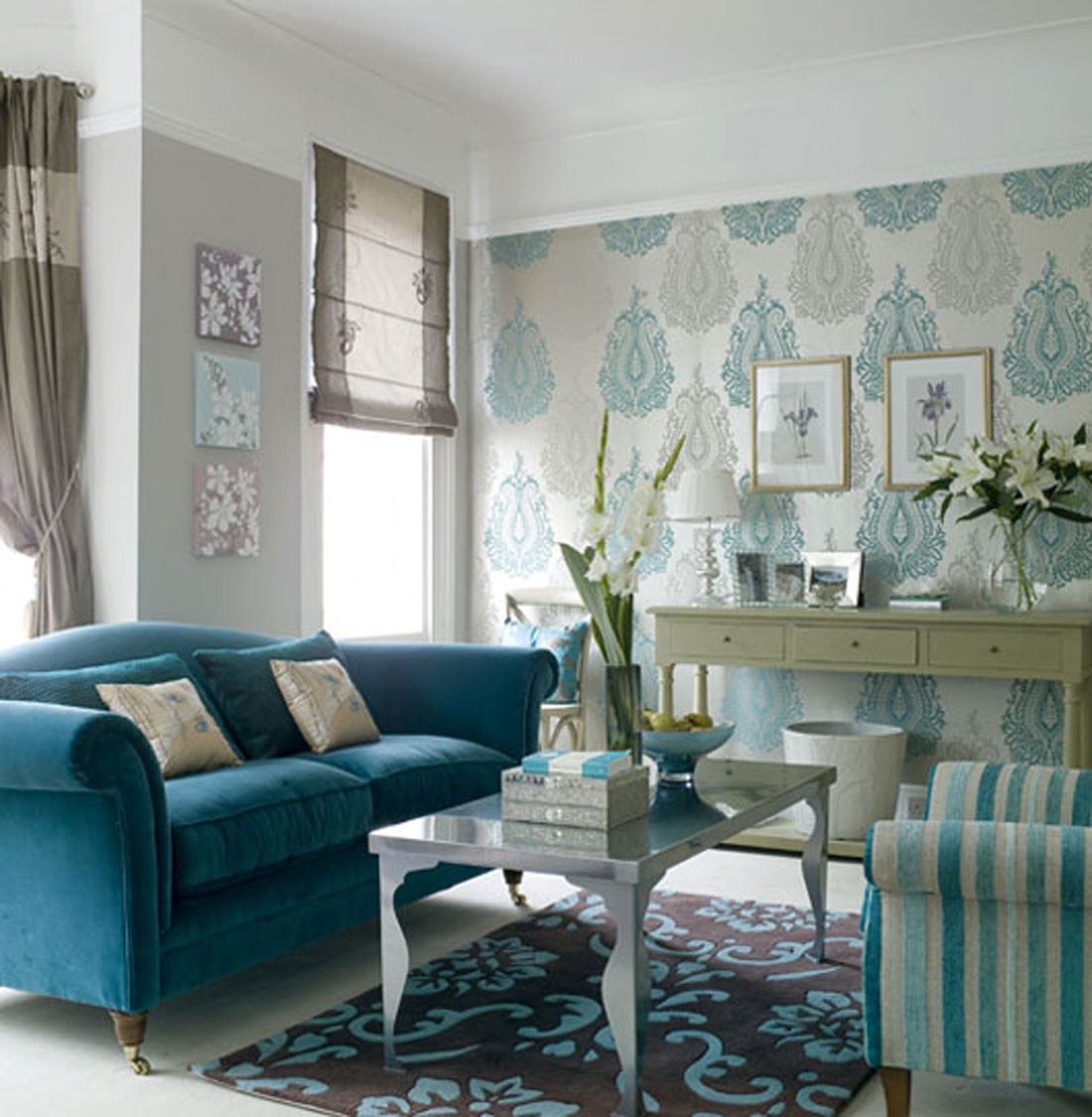 Teal Living Room Ideas
 The Texture of Teal and Turquoise – A Bold and Beautiful