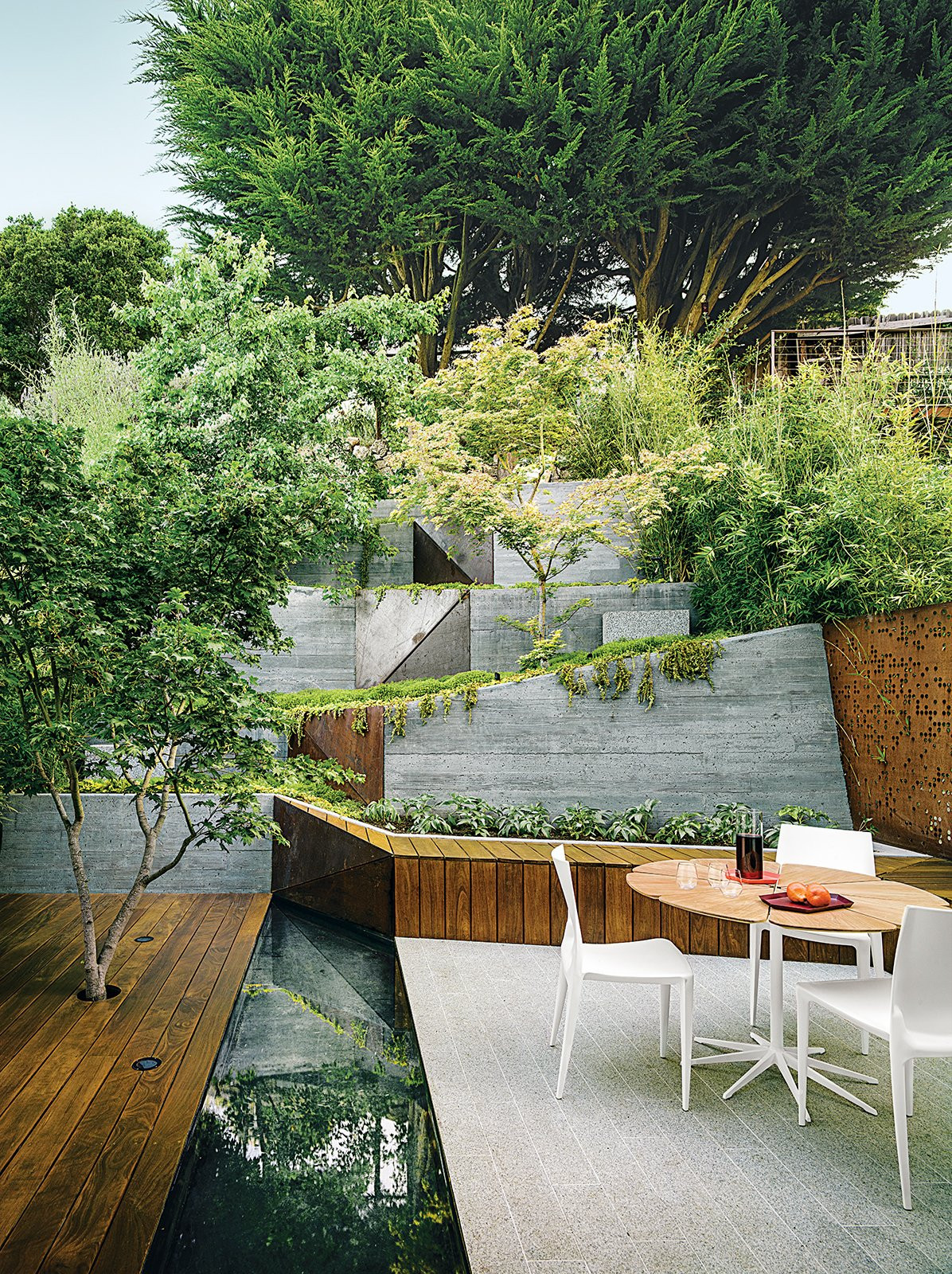 Terrace Landscape California
 An Architect Sculpts Out a Tadao Ando Inspired Backyard