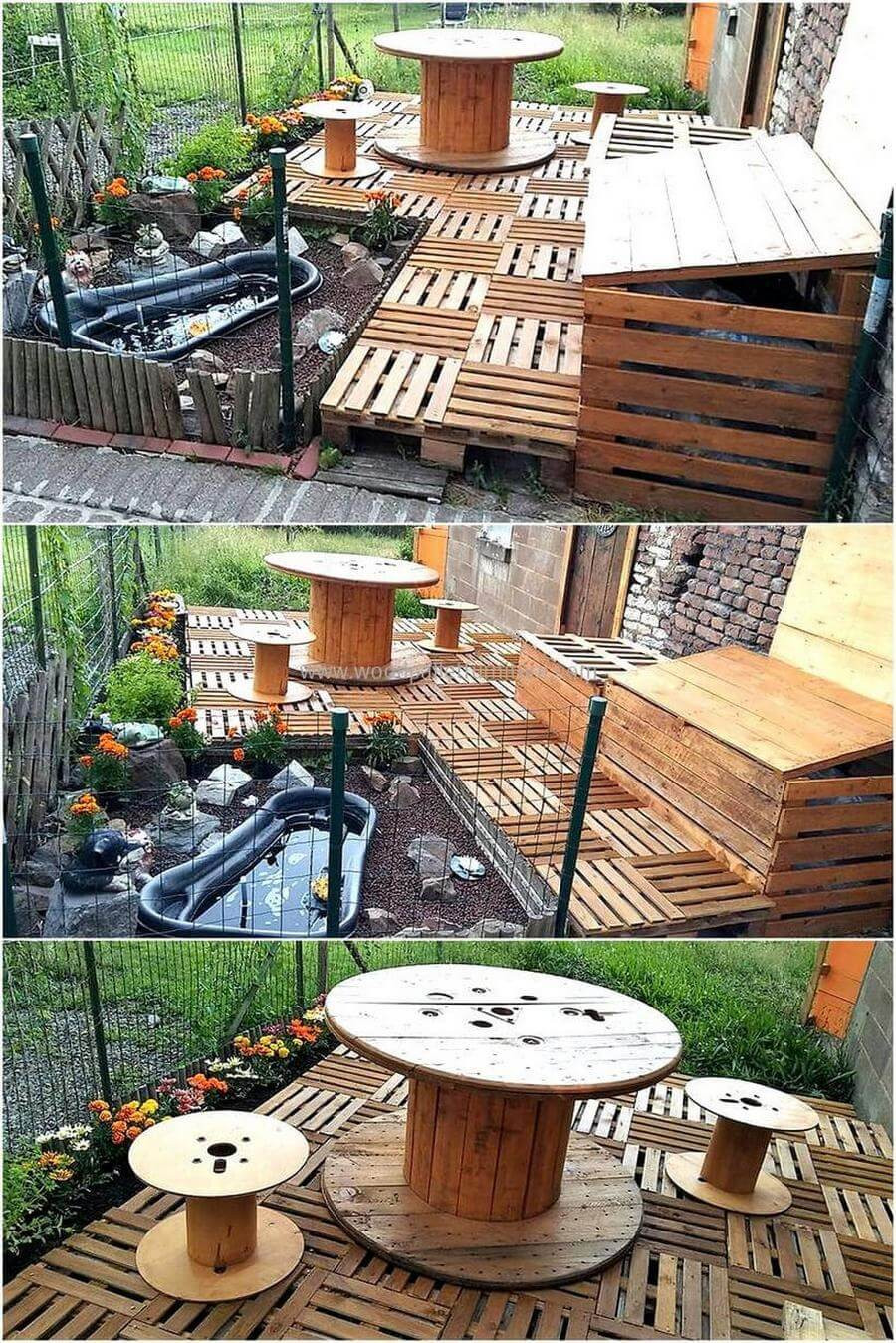 Terrace Landscape Diy
 60 DIY Ideas For Wood Pallet Garden Terrace