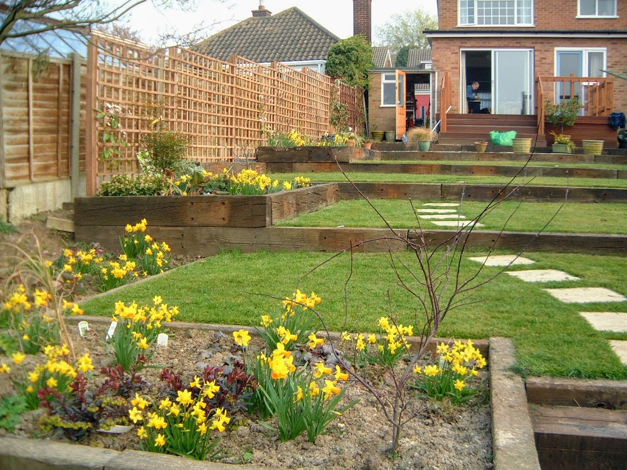 Terrace Landscape Garden
 Terraced garden on a steep slope WENDY S GRAND GARDENS