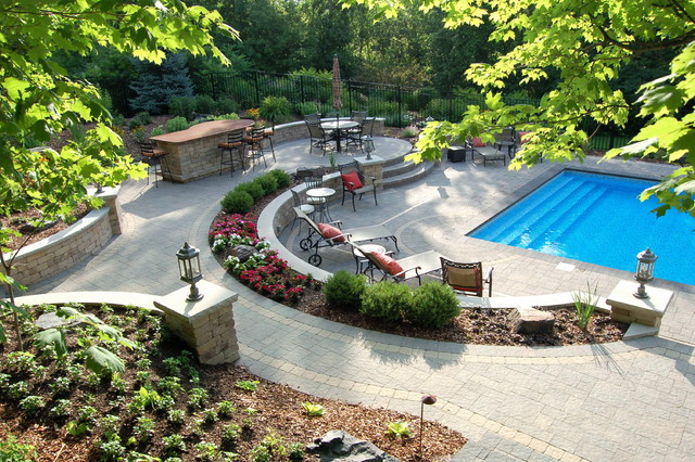 Terrace Landscape Pool
 Terraced pool project Traditional Pool minneapolis