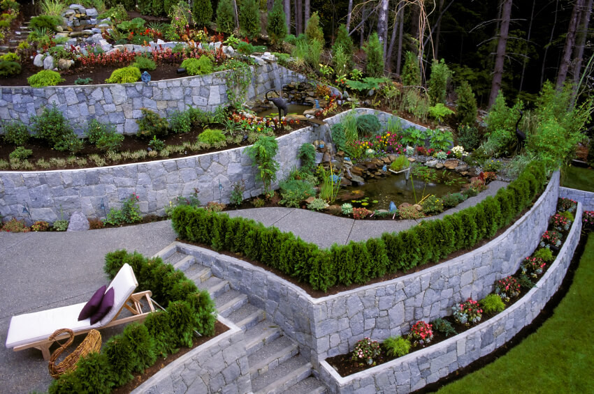 Terrace Landscape Retaining Wall
 27 Backyard Retaining Wall Ideas and Terraced Gardens