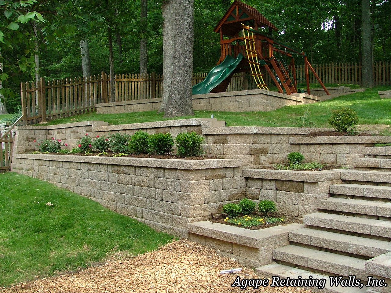 Terrace Landscape Retaining Wall
 Agape Retaining Walls Inc Terrace Album 3