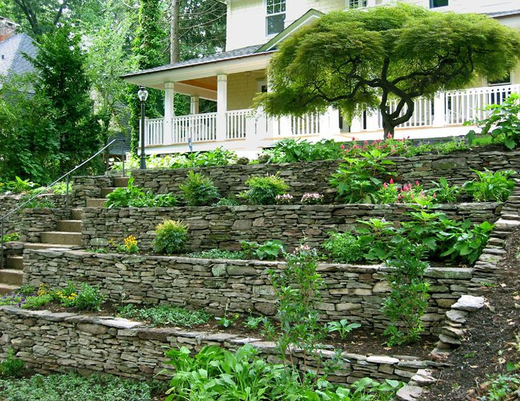 Terrace Landscape Stone
 terraced rock garden Au Jardin