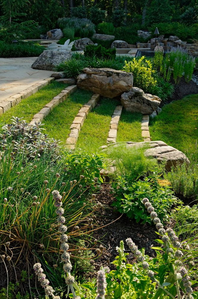 Terrace Landscape Stone
 Landscape Terrace Landscape Contemporary With Grass Steps