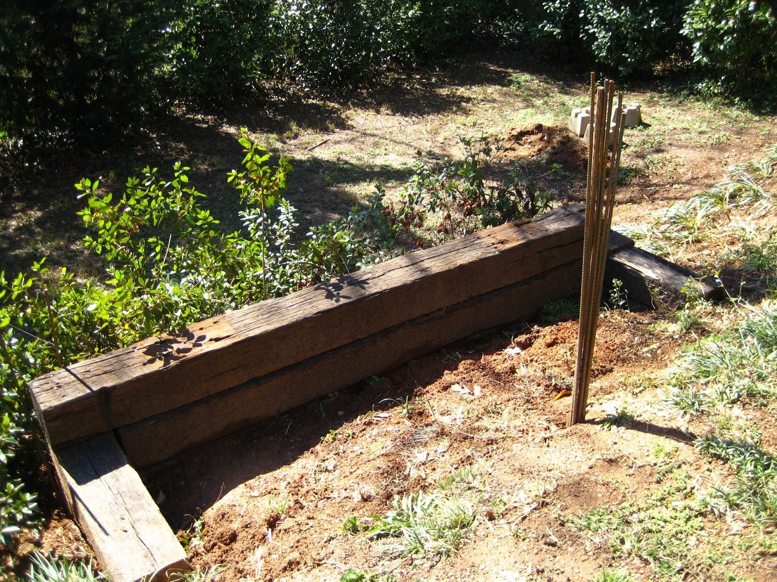 Terrace Landscape With Railroad Ties
 Landscape Terrace With Railroad Ties — Built With Polymer